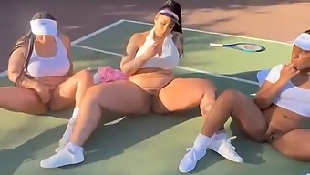 Threesome With Tennis-Themed Slut Who Squirts