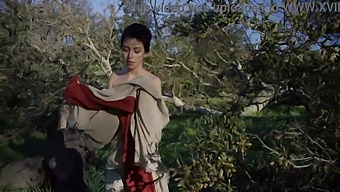 A Girl Indulges In Self-Pleasure While Portraying A Maid