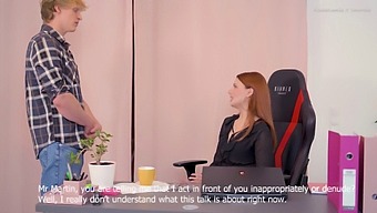A Young Employee Gets Reprimanded By His Sultry Boss And Ends Up Having Anal Sex With Her.